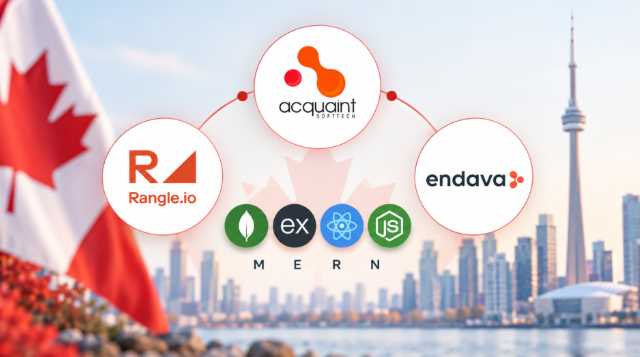 MERN stack development companies in Canada compared, including Acquaint Softtech